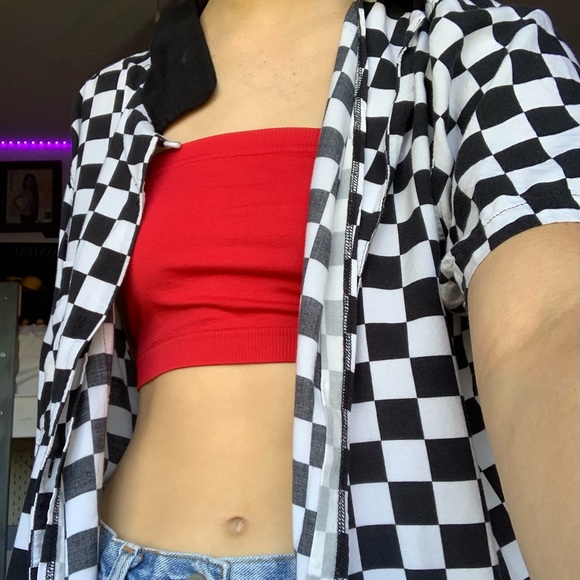 black and white button up - Picture 2 of 3